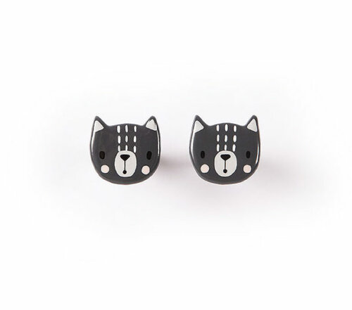 porcelain-earrings-cat-black