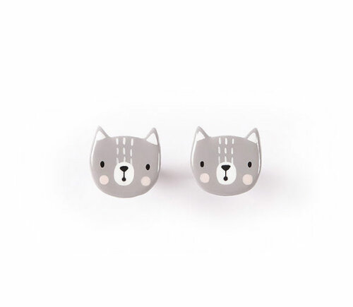 porcelain-earrings-cat-grey