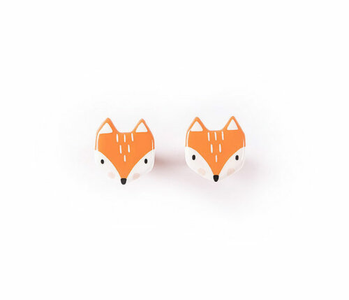 porcelain-earrings-fox
