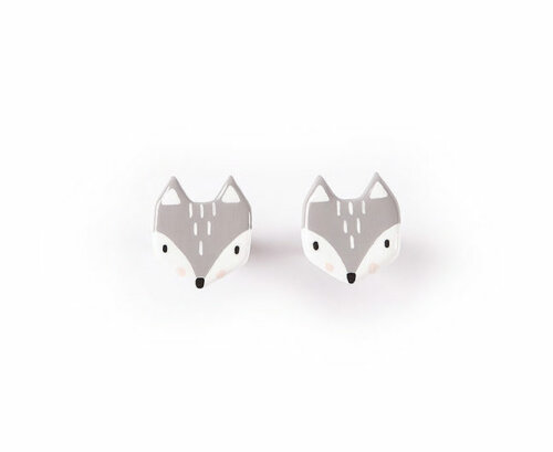 porcelain-earrings-fox-grey